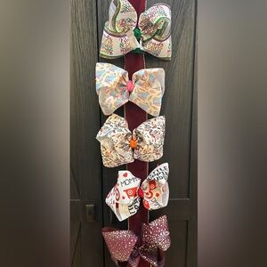 Kids Multi-Pattern Hair Bow Set